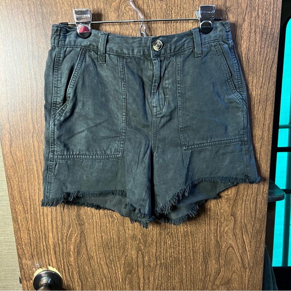 Aerie Women's Charcoal Grey Comfortable Knit Shorts with Raw Hem Size XS